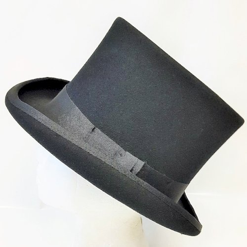 Cylinder Topper Hat  filc wełniany kolor czarny