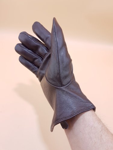 Rękawice skórzane  męskie brązowe