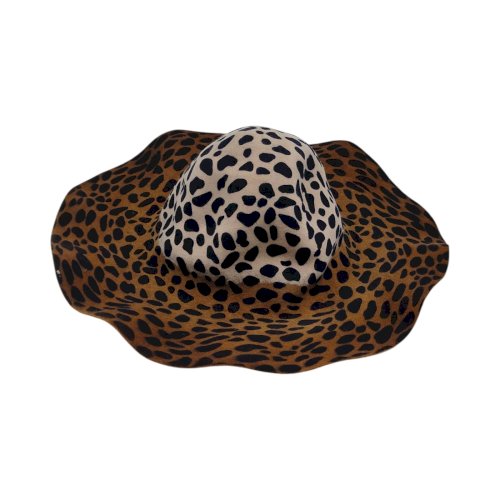 Półkaplin z filcu wełnianego 140 gram print brązowo beżowy  nr 2