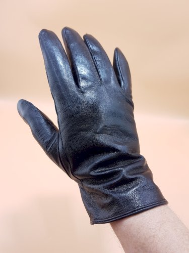 Rękawice skórzane  męskie czarne